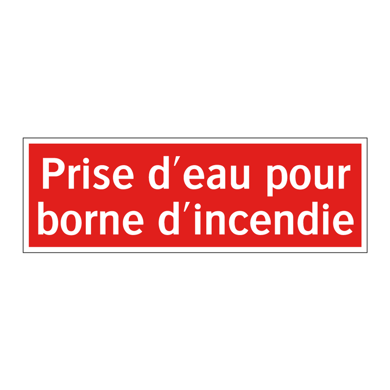 Prise d'eau pour borne d'incendie