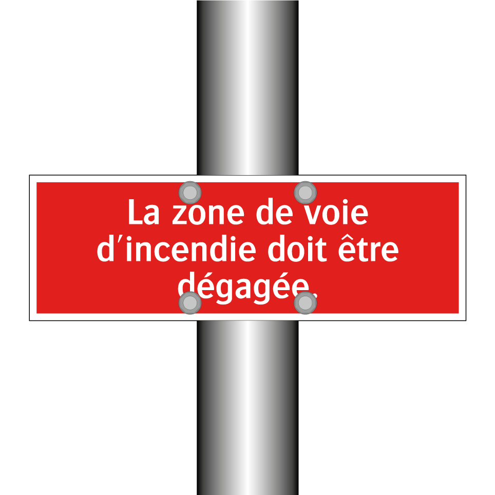 La zone de voie d'incendie doit être dégagée.