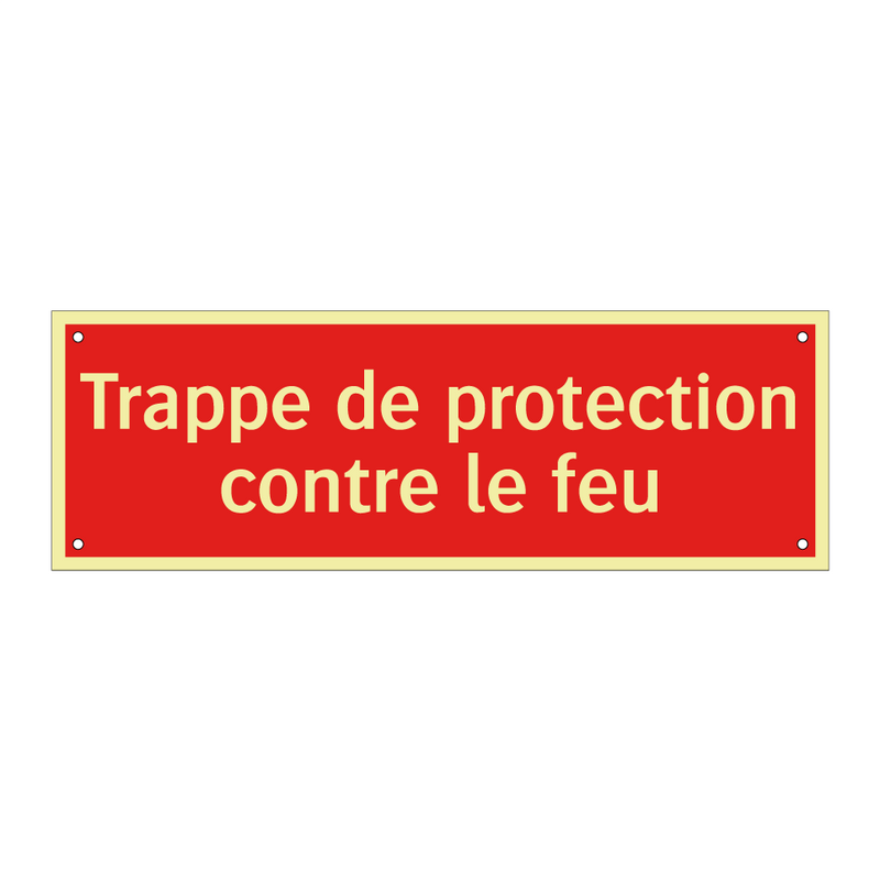 Trappe de protection contre le feu