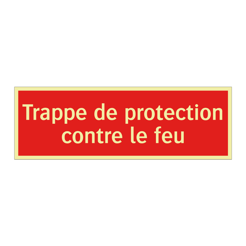 Trappe de protection contre le feu