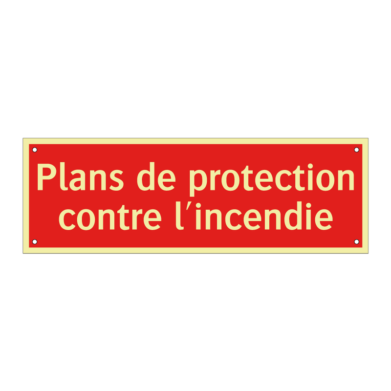 Plans de protection contre l'incendie