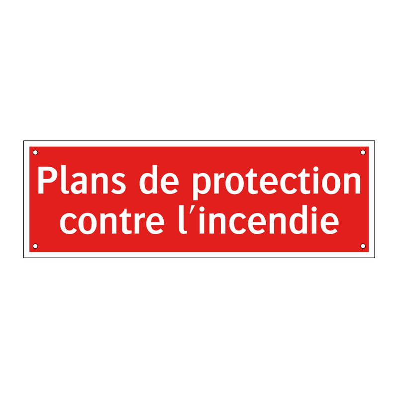 Plans de protection contre l'incendie