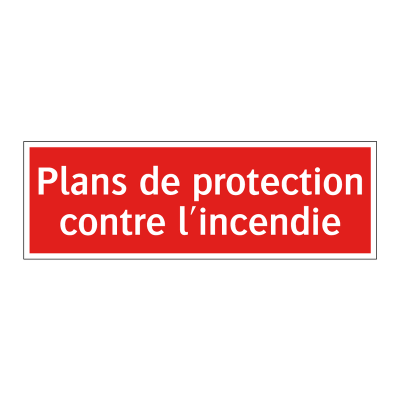 Plans de protection contre l'incendie