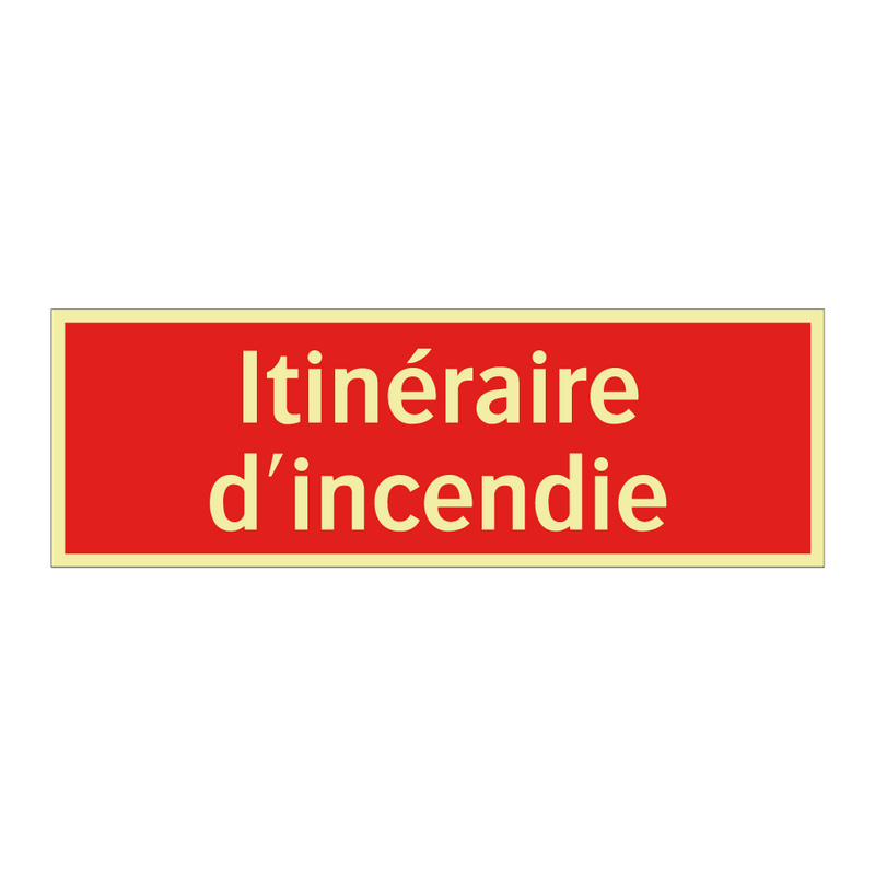 Itinéraire d'incendie