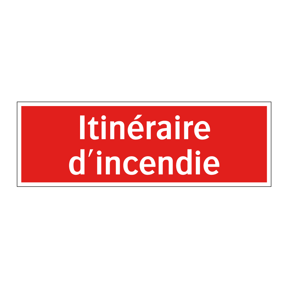 Itinéraire d'incendie