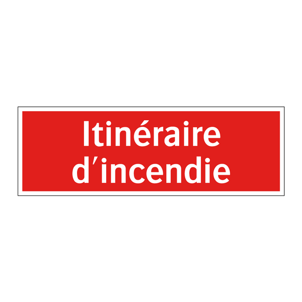 Itinéraire d'incendie