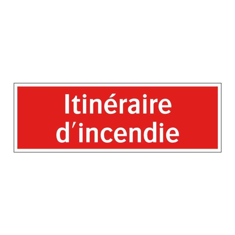 Itinéraire d'incendie