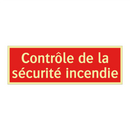 Contrôle de la sécurité incendie