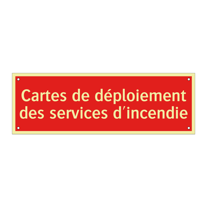 Cartes de déploiement des services d'incendie