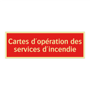 Cartes d'opération des services d'incendie