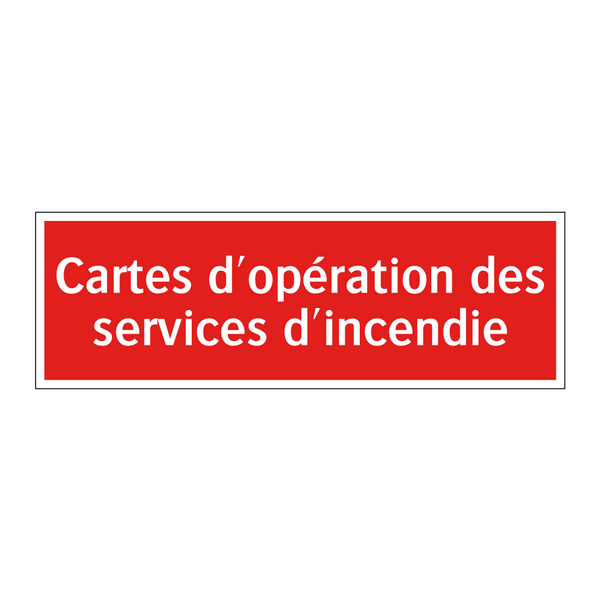 Cartes d'opération des services d'incendie