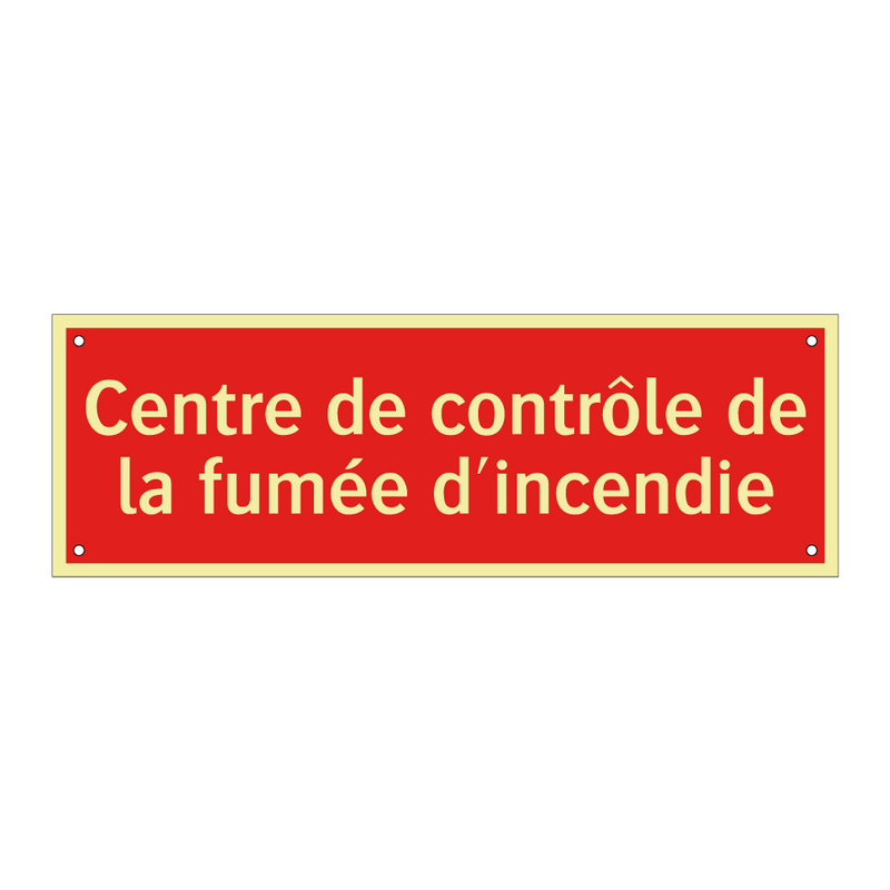 Centre de contrôle de la fumée d'incendie