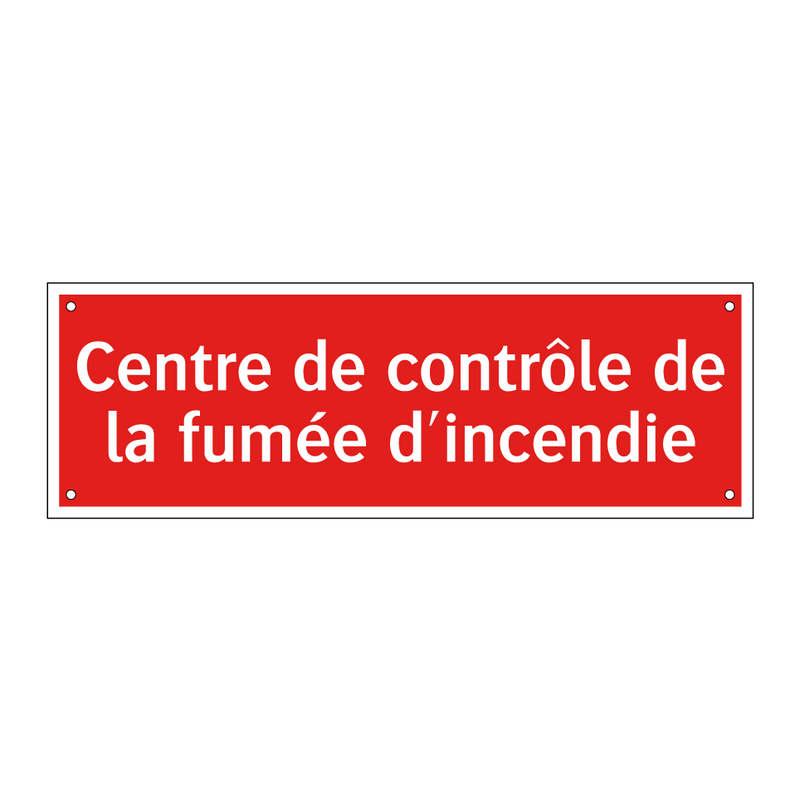 Centre de contrôle de la fumée d'incendie
