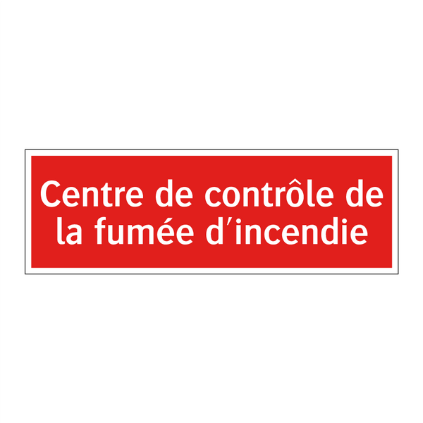 Centre de contrôle de la fumée d'incendie