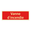 Vanne d'incendie