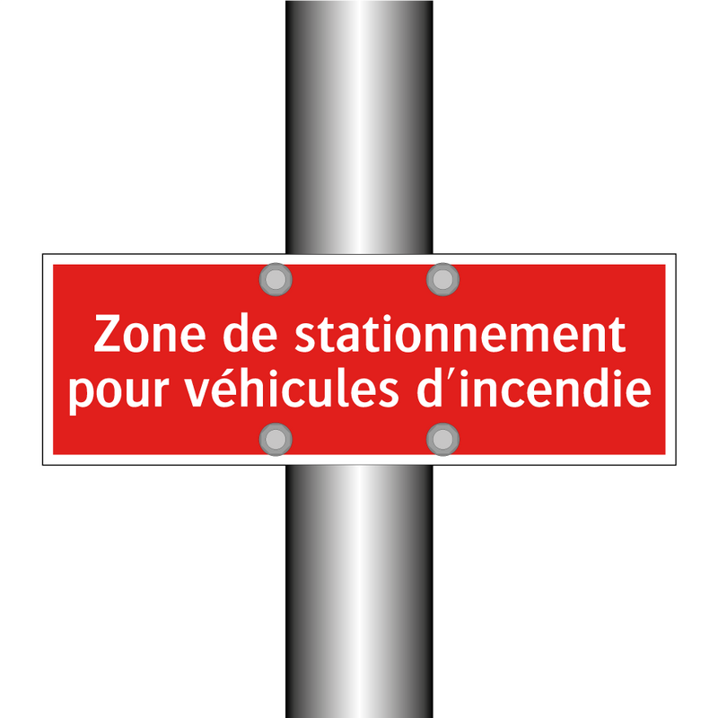 Zone de stationnement pour véhicules d'incendie