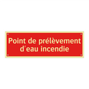 Point de prélèvement d'eau incendie