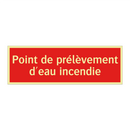 Point de prélèvement d'eau incendie
