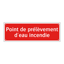 Point de prélèvement d'eau incendie