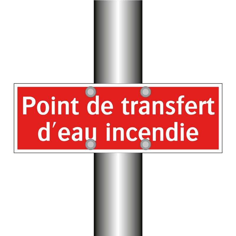 Point de transfert d'eau incendie