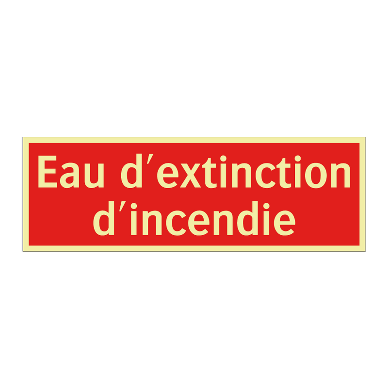 Eau d'extinction d'incendie
