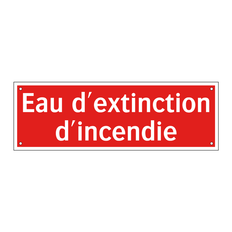 Eau d'extinction d'incendie