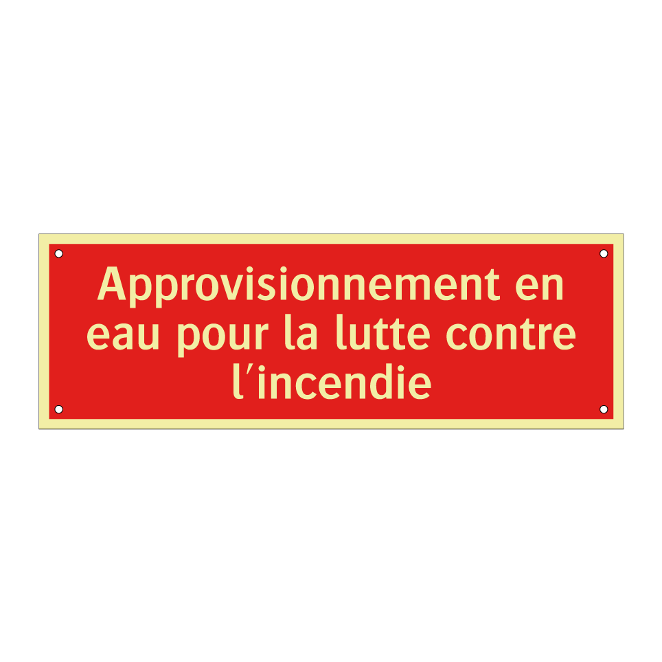 Approvisionnement en eau pour la lutte contre l'incendie