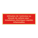 Utilisation de l'extincteur au dioxyde de carbone pour : Installations électriques Liquides inflammables