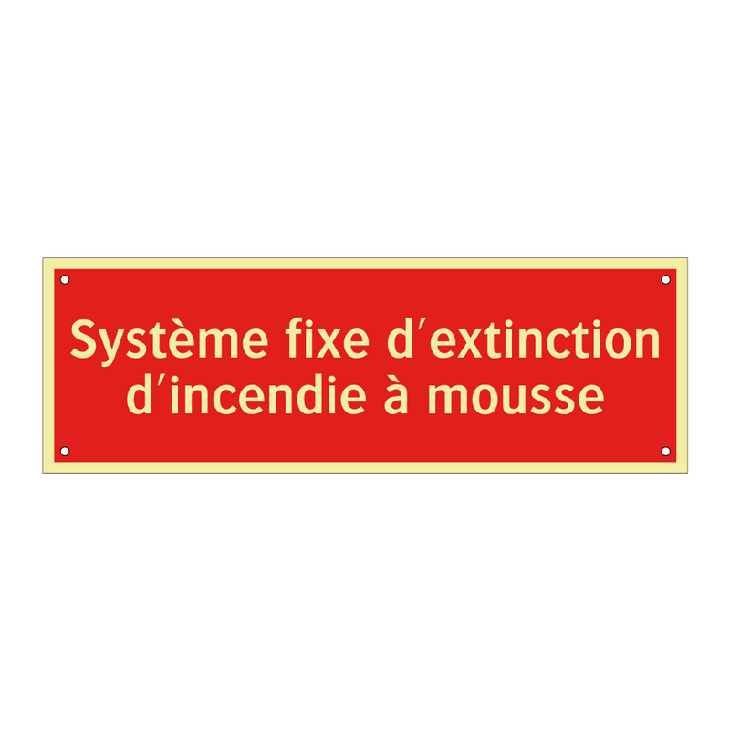 Système fixe d'extinction d'incendie à mousse