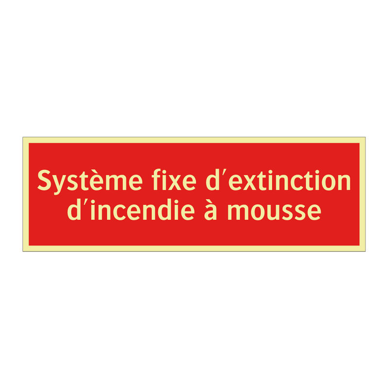 Système fixe d'extinction d'incendie à mousse