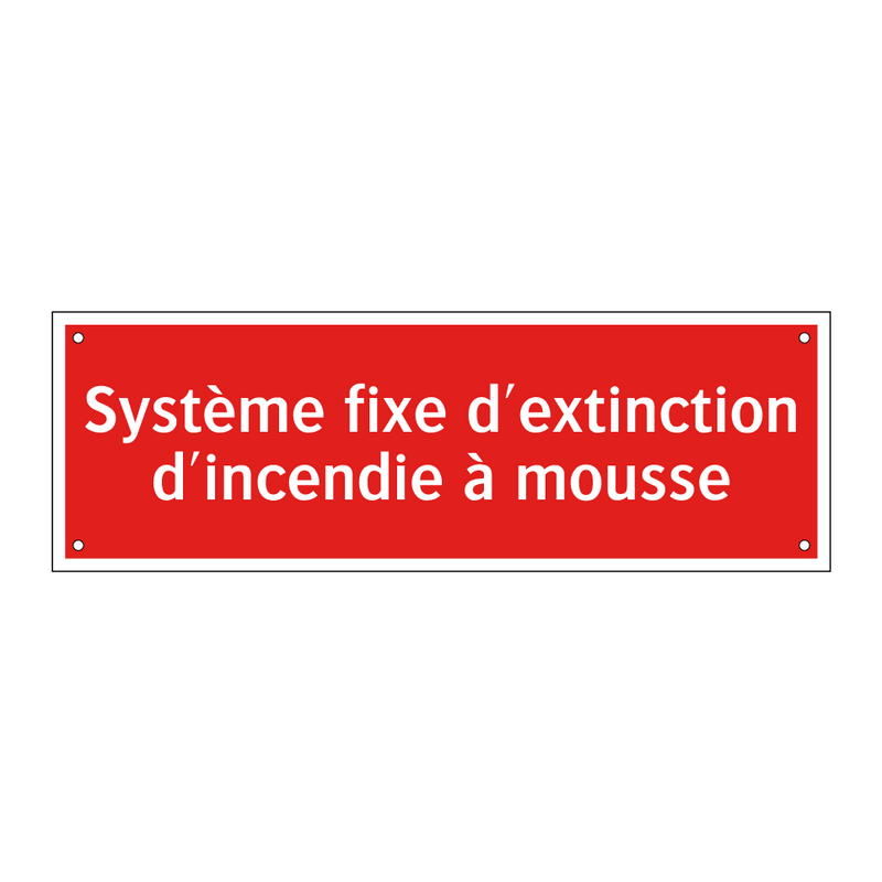 Système fixe d'extinction d'incendie à mousse