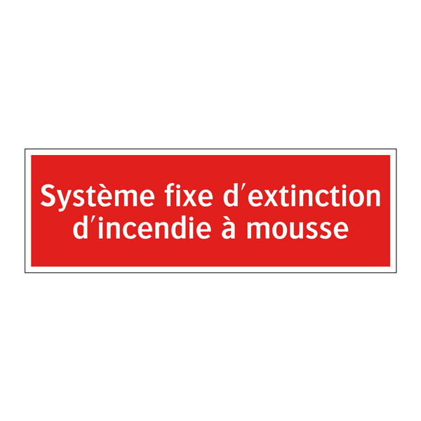 Système fixe d'extinction d'incendie à mousse