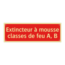 Extincteur à mousse classes de feu A, B