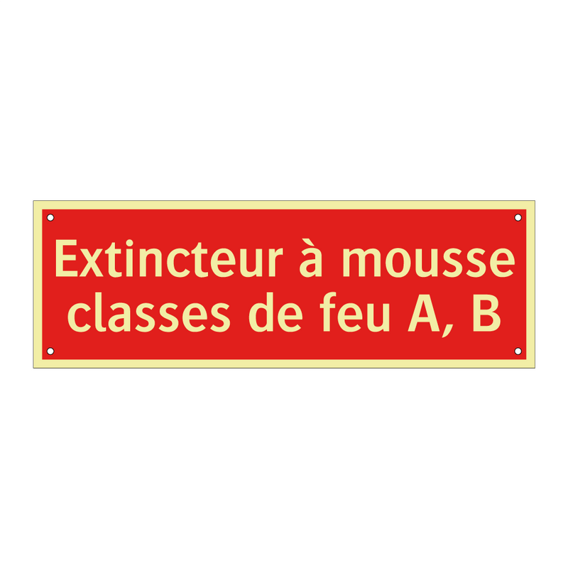 Extincteur à mousse classes de feu A, B