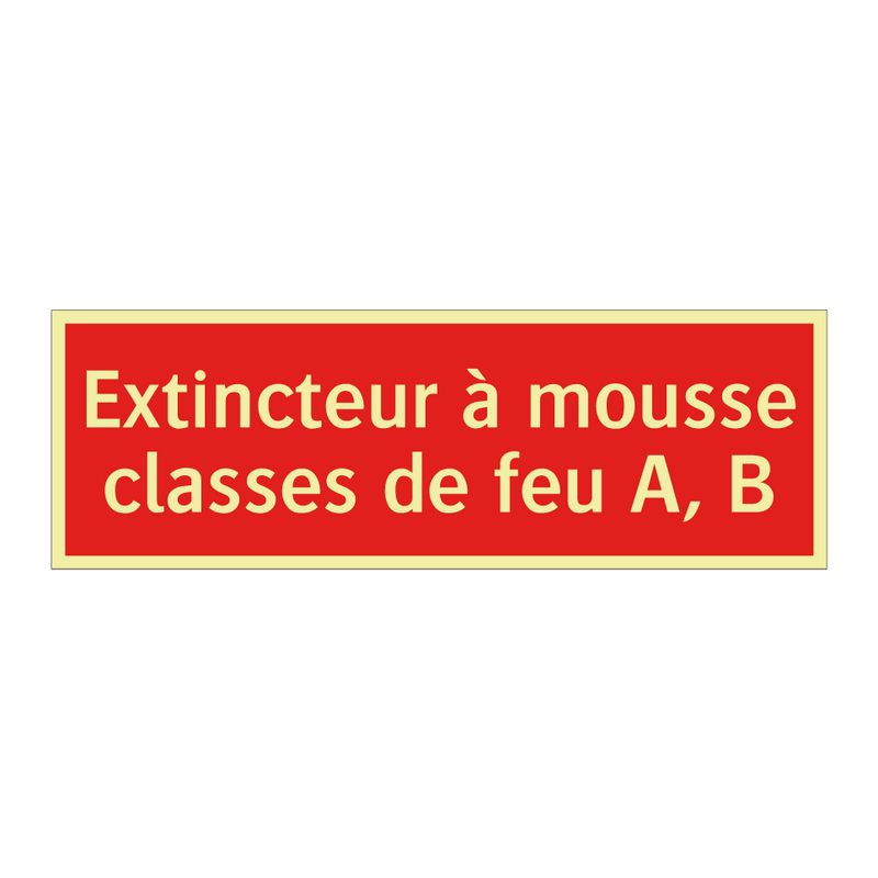 Extincteur à mousse classes de feu A, B
