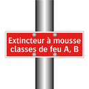 Extincteur à mousse classes de feu A, B
