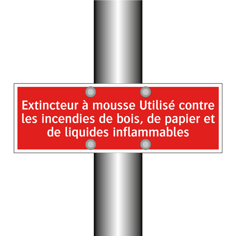 Extincteur à mousse Utilisé contre les incendies de bois, de papier et de liquides inflammables