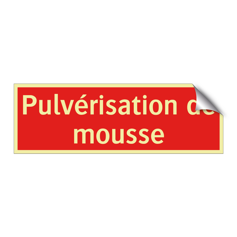 Pulvérisation de mousse