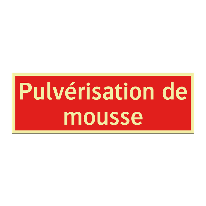 Pulvérisation de mousse