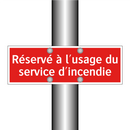 Réservé à l'usage du service d'incendie