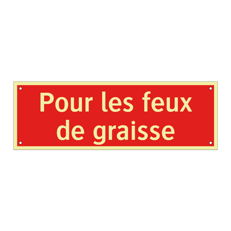 Pour les feux de graisse