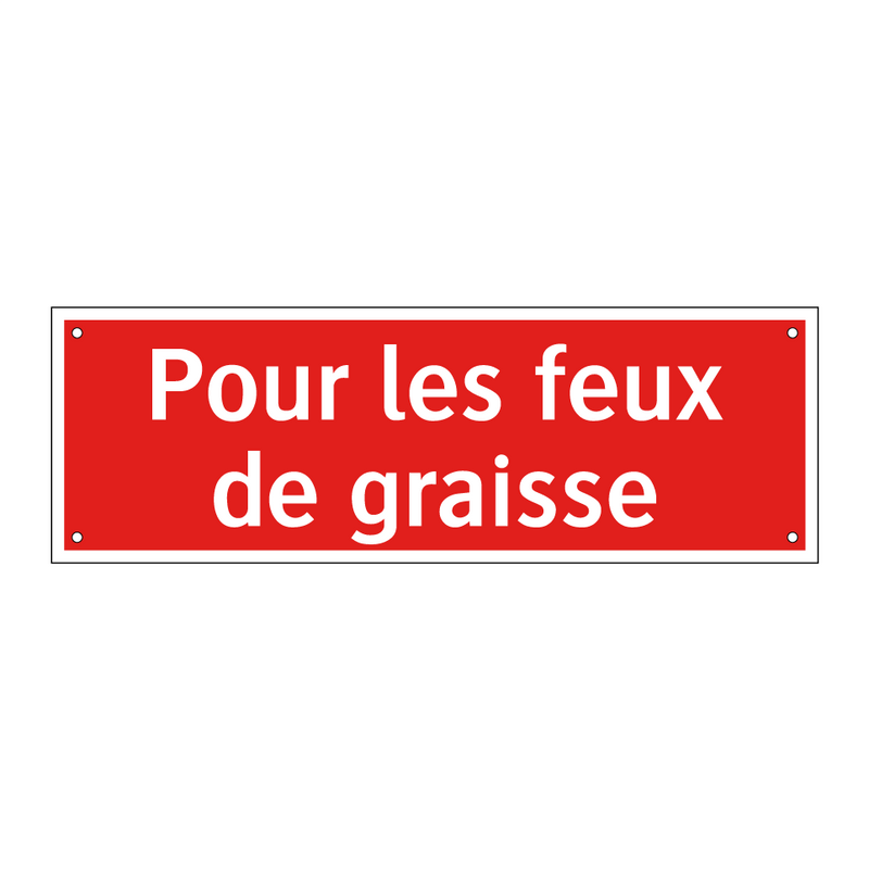 Pour les feux de graisse