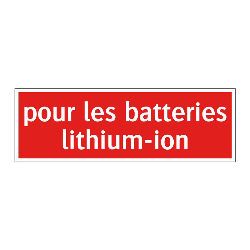 pour les batteries lithium-ion