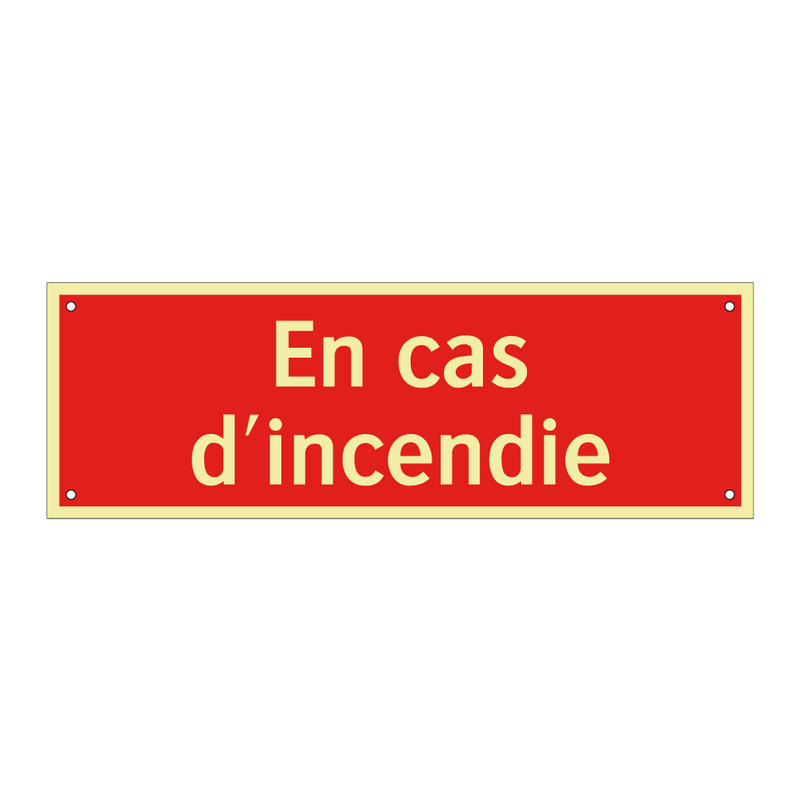 En cas d'incendie