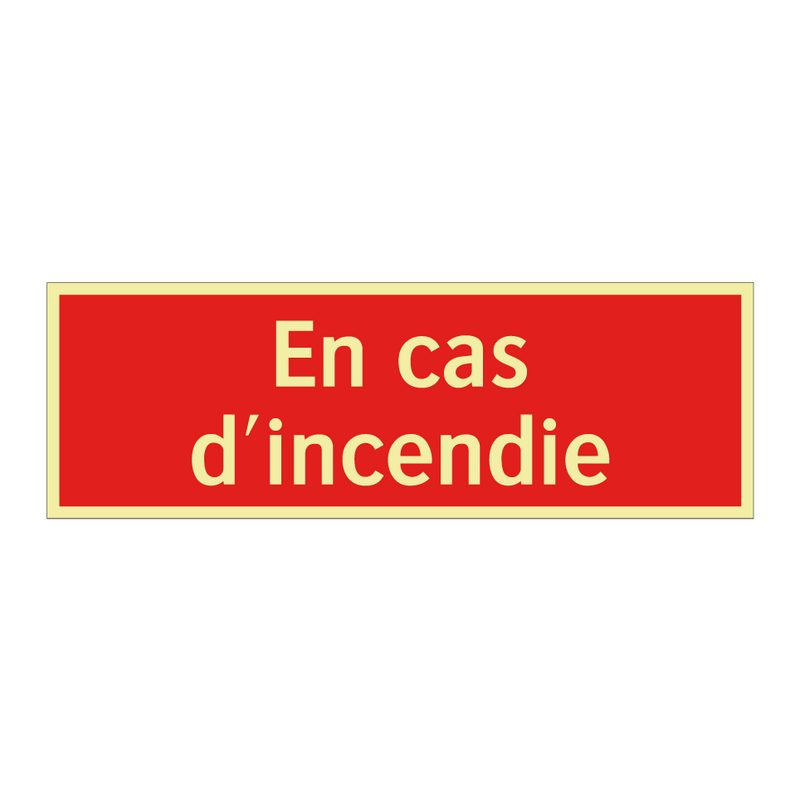 En cas d'incendie