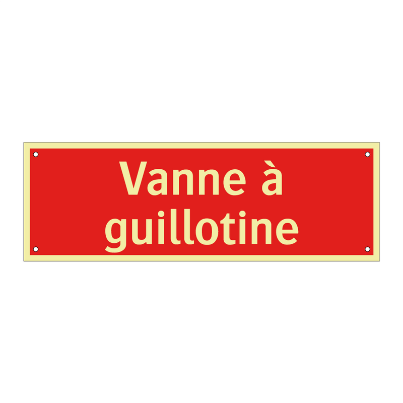 Vanne à guillotine
