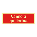 Vanne à guillotine