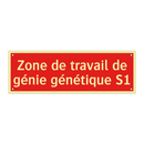 Zone de travail de génie génétique S1
