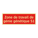 Zone de travail de génie génétique S1