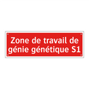 Zone de travail de génie génétique S1